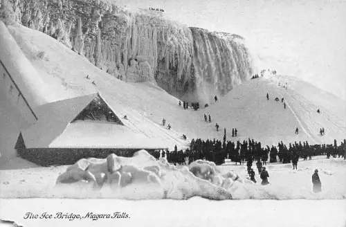 L387 Kanada Niagarafälle Die Eisbrücke Vintage Postkarte