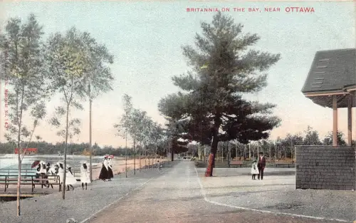 L388 Kanada Britannia an der Bucht bei Ottawa Vintage Postkarte