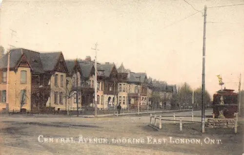 L388 Kanada Central Avenue Blick nach Osten London Ontario Vintage Postkarte