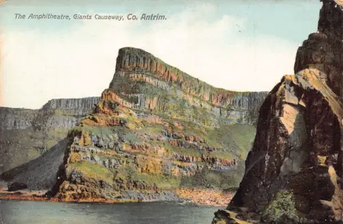 L385 Irland The Amphitheatre Giants Causeway Co Antrim Vintage Postkarte
