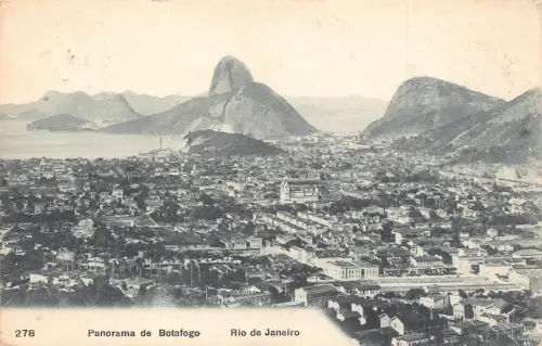 A813 Brasilien 1909 Rio de Janeiro Panorama de Botafogo Vintage Postkarte