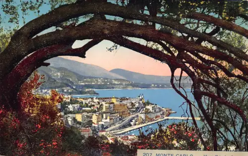 Monaco Gesamtansicht von Monte-Carlo Vintage Postkarte