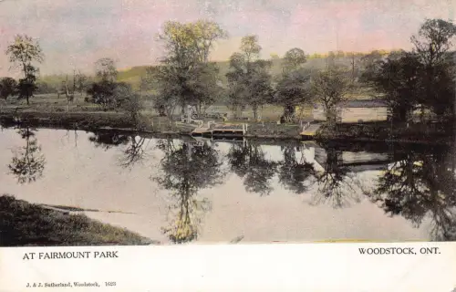 L387 Kanada Woodstock Ontario im Fairmount Park Vintage Postkarte