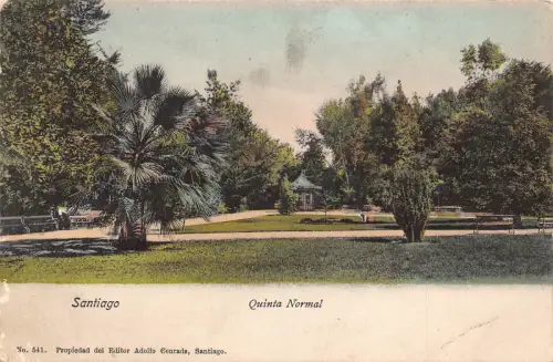 A813 Chile Santiago Quinta Normal Park Vintage Postkarte