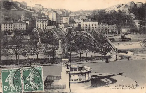 C017 Frankreich, Lyon, Fourviere et Cathedrale Sint-Jean 1908 Vintage Postkarte
