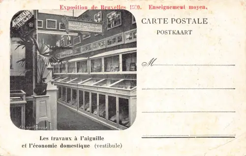 Belgien Bruxelles Expo 1910 Handarbeit Hauswirtschaft Halle Ganzsache