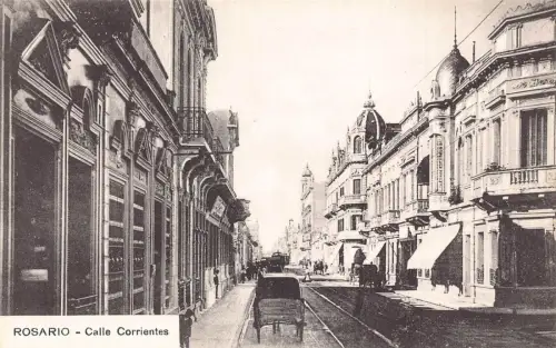 A815 Argentinien Rosario Calle Corrientes Straße Postkarte