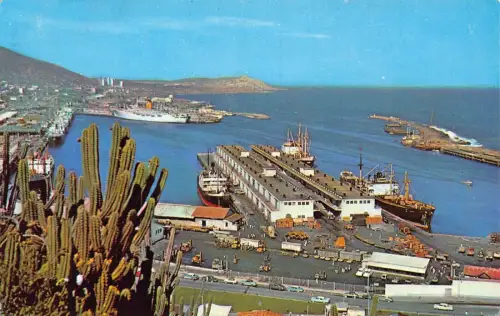 L176 Venezuela 1964 Caracas Muelles del Puerto de La Guaira Boote Postkarte
