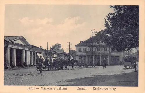 L114 Estland 1942 Tartu Dorpat Bus Kutsche Postkarte