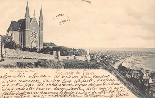 Frankreich 1901 Souvenir du Havre Notre Dame des Flots Vintage Postkarte