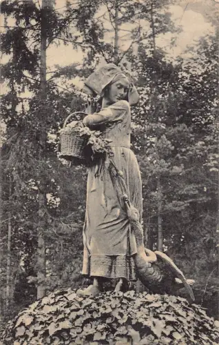 L014 Frankreich 1912 Straßburg Orangerie Gaenseliesel Vogel Vintage Postkarte