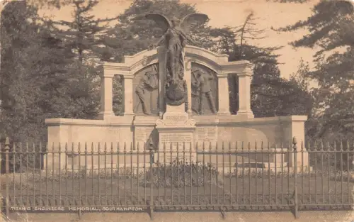 England 1927 Titanic Engineers Memorial Southampton Vintage Postkarte
