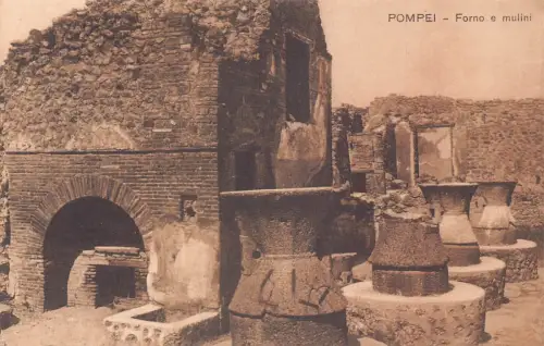 A013 Italien Pompeji Forno e mulini Vintage Postkarte