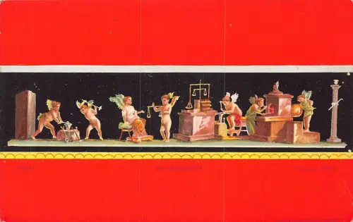 A014 Italien Pompeji Haus Vetti Corsa alle Bighefresco Vintage Postkarte