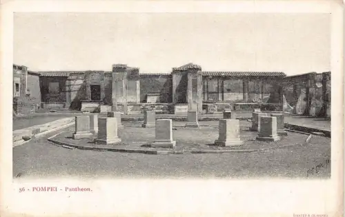 A013 Italien Pompeji Pantheon Ruinen Vintage Postkarte
