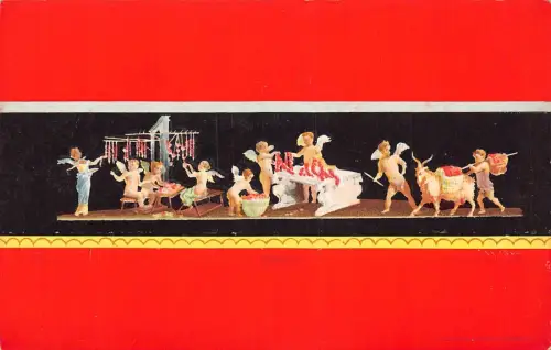 A014 Italien Pompeji Haus Vettii Fiorai Fresko Vintage Postkarte