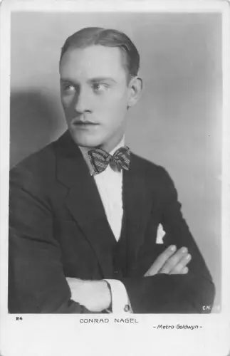 Filmstar US-amerikanischer Filmschauspieler Conrad Nagel RPPC Postkarte B834