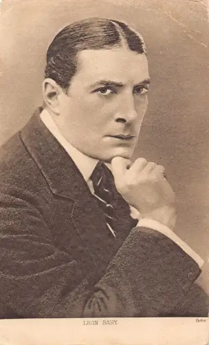 Filmstar Leon Bary französischer Schauspieler Portrait Vintage Postkarte B835