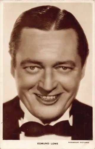 Filmstar Amerikanischer Filmschauspieler Edmund Lowe Portrait RPPC Postkarte B834