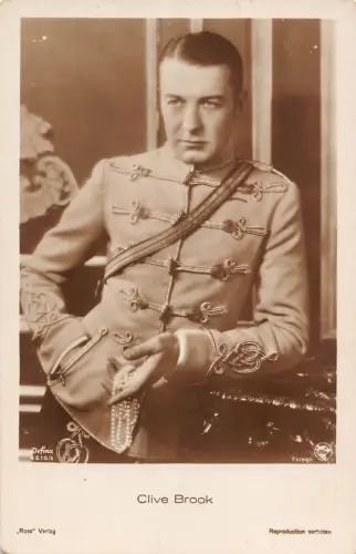 Filmstar British Theater Film Schauspieler Clive Brook RPPC Postkarte B835