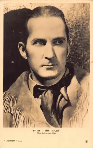 Filmstar US-amerikanischer Filmschauspieler Tim McCoy Portrait RPPC 1967 Postkarte B835