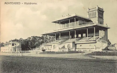 Montevideo Hipodromo Hippodrom Vintage Postkarte B836