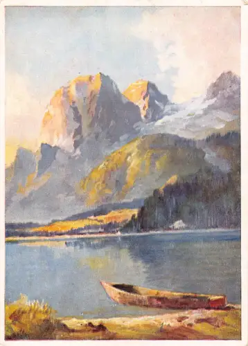 Deutschland Kunst von Fritz Müller Schwaben Hintersee Riteralpe See Postkarte B844