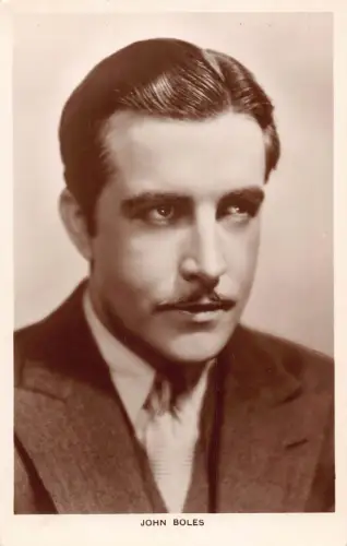 Filmstar amerikanischer Schauspieler Sänger John Boles Portrait RPPC Vintage Postkarte B834