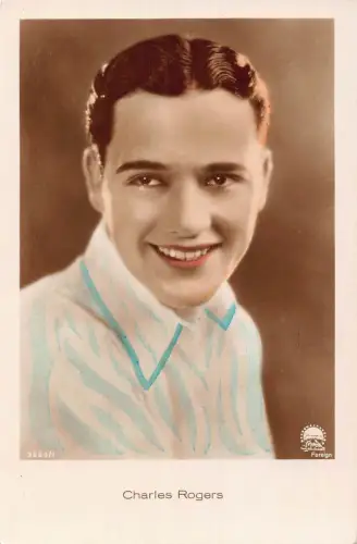 Filmstar Charles Rogers US-amerikanischer Filmschauspieler und Musiker RPPC Postkarte B834