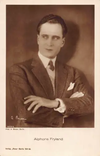 Filmstar Alfons Fryland Österreichischer Filmschauspieler RPPC Postkarte B834