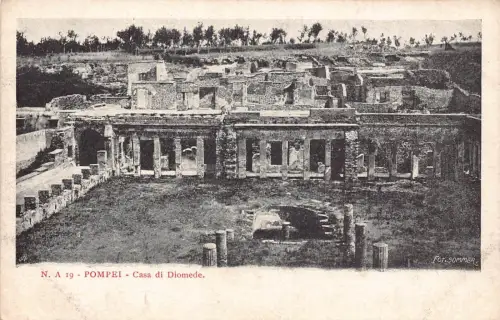 A012 Italien Pompei Casa di Diomede Vintage Postkarte