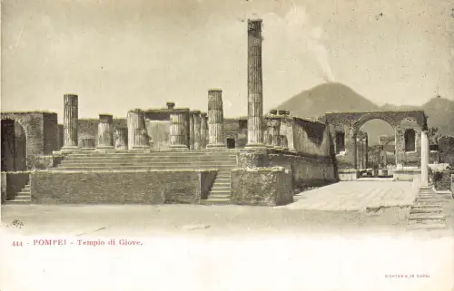 A013 Italien Pompeji Tempio di Giove Tempelruine Vintage Postkarte