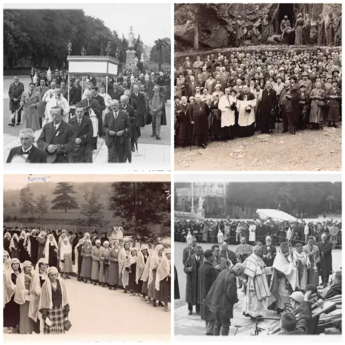 L413 Frankreich Lourdes 1935 Prozessionen Religion Echtfotos