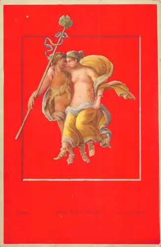 A010 Italien Baccante E Satiro de Pompei Casa dei Vettii Paar Fresko Postkarte