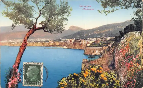 A183 Italien Sorrent Panorama Vintage Postkarte
