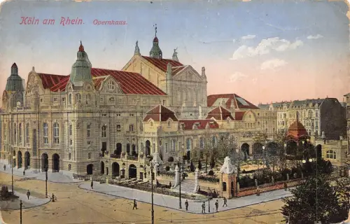 B073 Deutschland Köln am Rhein Köln Opernhaus Oper Vintage Postkarte