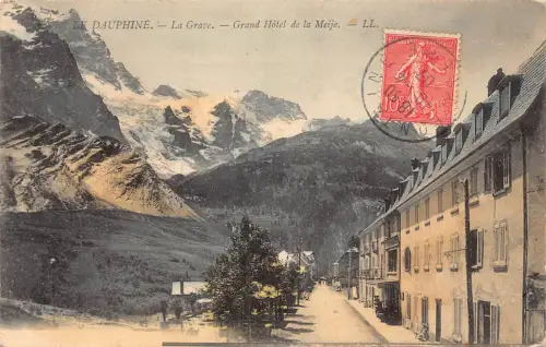 C019 Frankreich, Le Dauphine Le Grave Grand Hotel de la Meije 1907 Postkarte