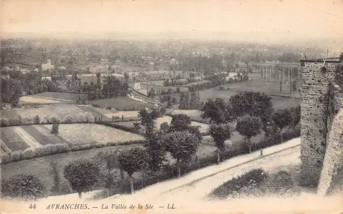 C018 Frankreich, Avranches La Vallee de la See Vintage Postkarte