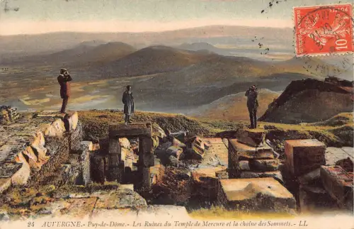 C019 Frankreich, Autergne Puy de Dome Les Ruines du Temple Mercure Postkarte