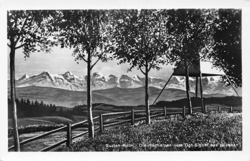 A186 Schweiz Gurten Kulm Hochalpen vom Ost Signal aus Berg Postkarte