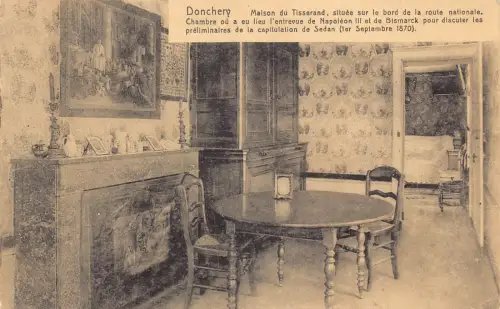 A184 Frankreich Donchery Maison du Tisserand Zimmer Vintage Postkarte