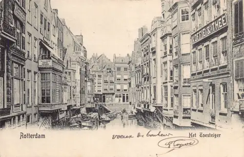 B661 Niederlande 1904 Rotterdam Het Toesteiger Koffie & Thee alte Postkarte