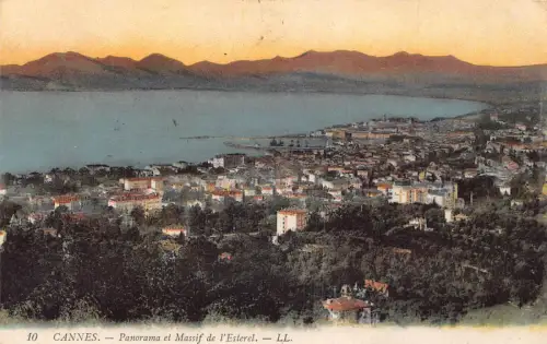 C020 Frankreich, Cannes Panorama et Massif de l'Esterel Vintage Postkarte