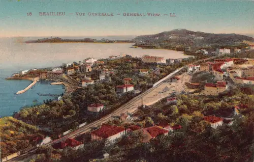 C020 Frankreich, Beaulieu vue generale Vintage Postkarte