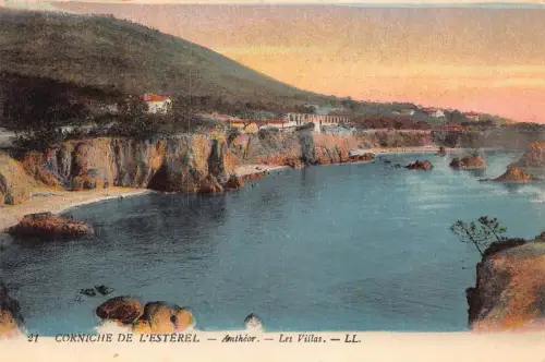 C020 Frankreich, Corniche de L'Esterel Les Villas Vintage Postkarte