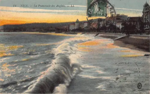 C020 Frankreich, Nice La Promenade des Anglais Vintage Postkarte