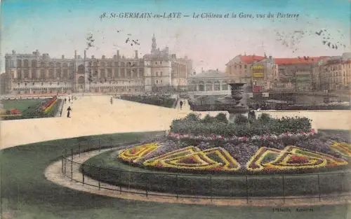 Frankreich 1917 St Germain-en-Laye Schloss Parterre Bahnhof Postkarte