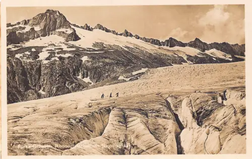 A185 Schweiz Furka Grinisel Rhonegletscher mit Nagelisgrae Berg Postkarte