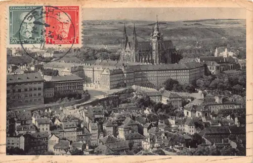 B069 Tschechien 1930 Hradschin kun katedralo de st Vito Gesamtansicht Postkarte