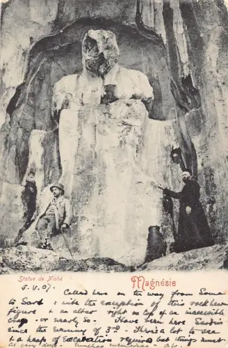 B664 Türkei Magnesie Statue de Niobe Priester 1906 Vintage Postkarte